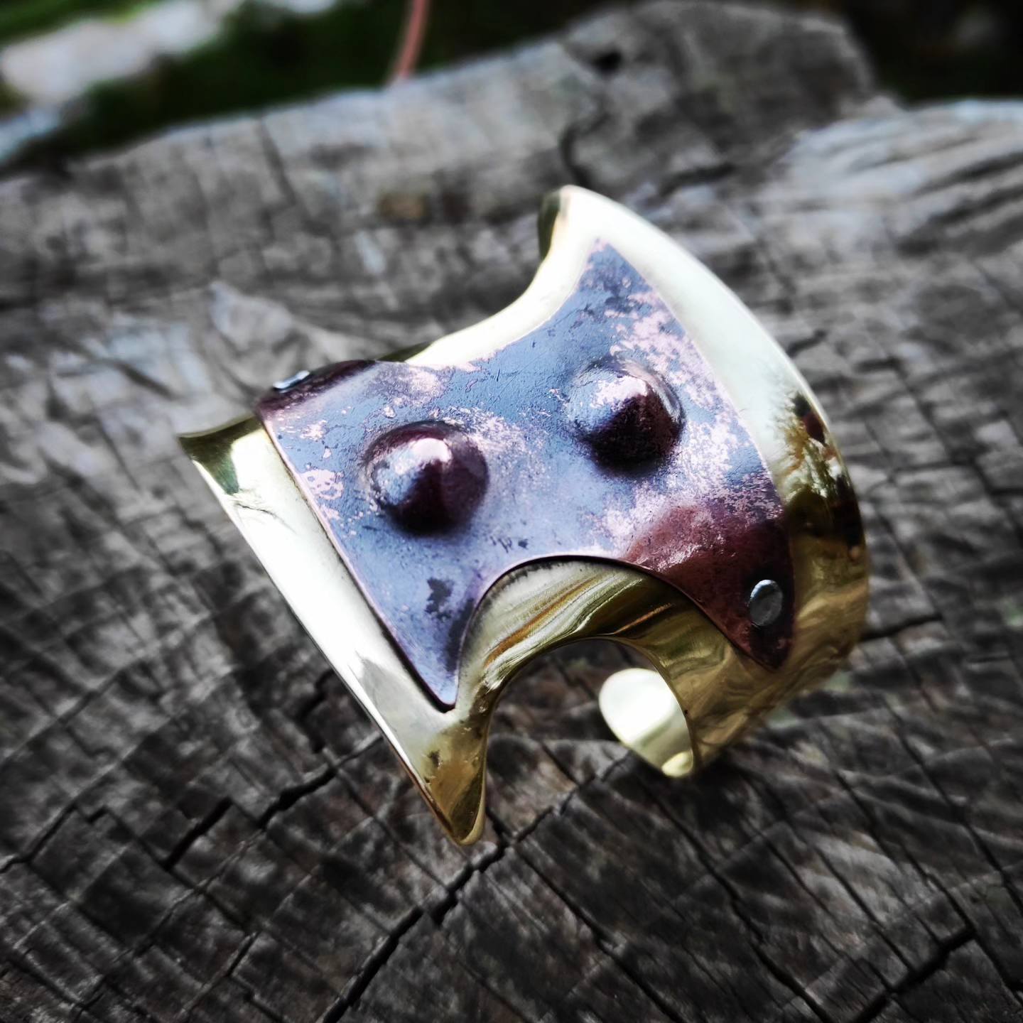 brass and copper bracelet