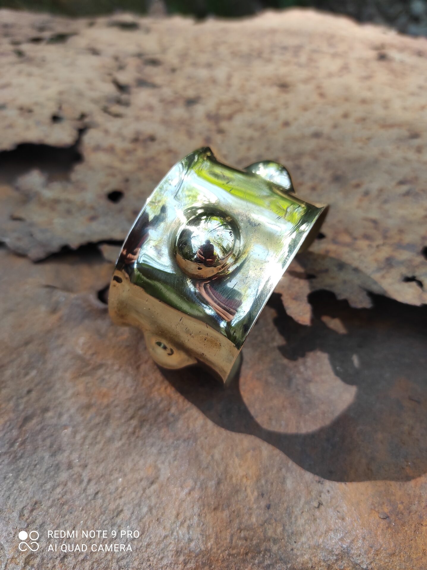 Hand-hammered brass cuff