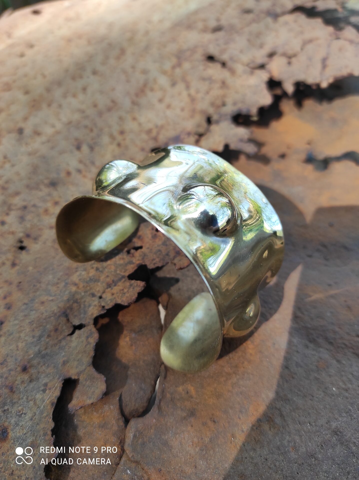 Hand-hammered brass cuff — 2