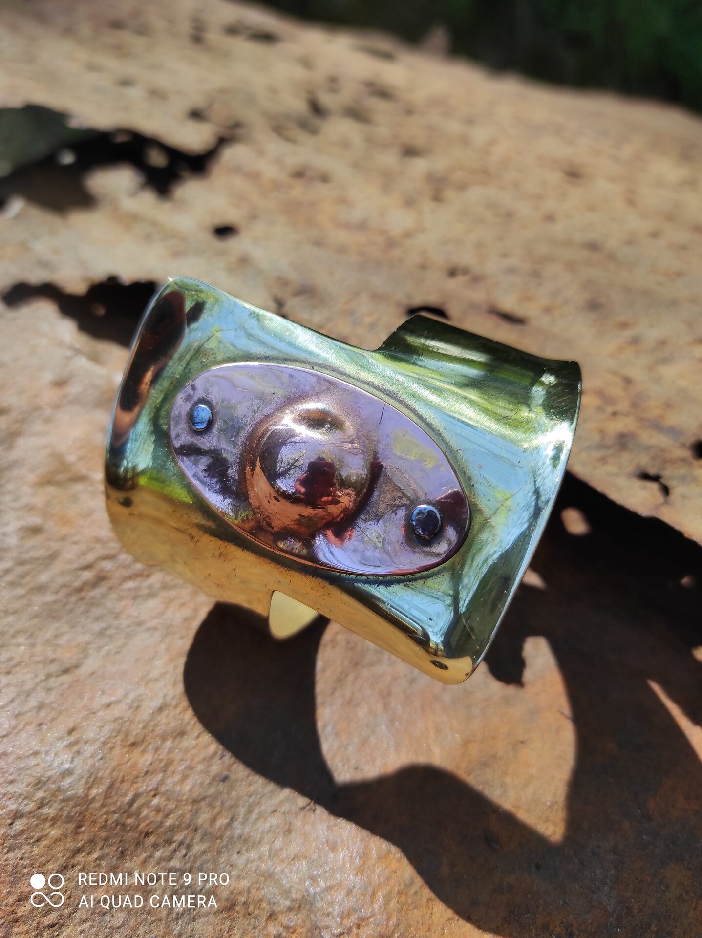 Brass and Copper Repoussé Bracelet — 2
